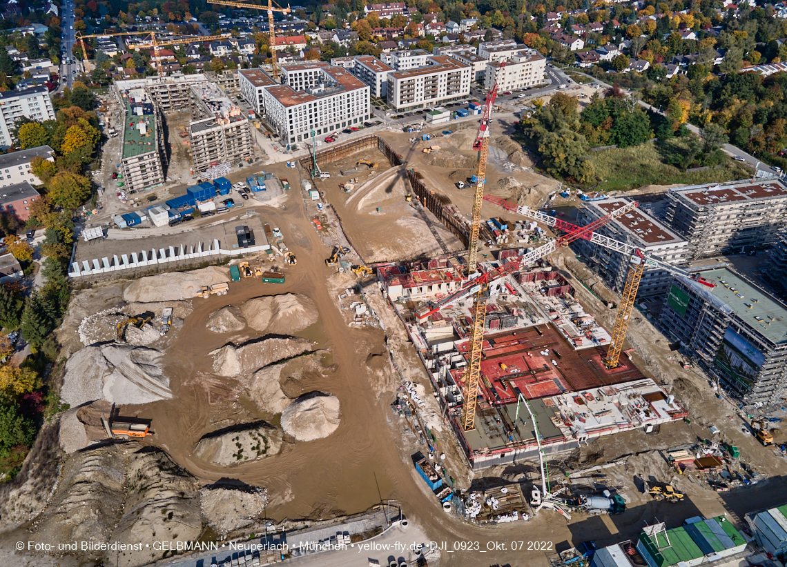 13.10.2022 - Baustelle Alexisquartier und Pandion Verde in Neuperlach
